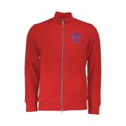 Bomuld Zip-Up Sweatshirt med Broderet Logo