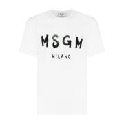 Sort og hvid logo print t-shirt