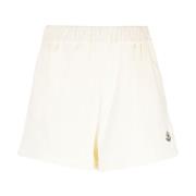 Hvid Velour Logo Patch Shorts