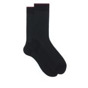 Korte sorte bomuldsherrer sokker