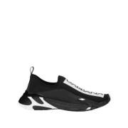 Sneakers Sort/Hvid Farveblok Slip-On Stil