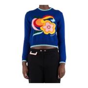 Bomuld Blomster Intarsia Sweater
