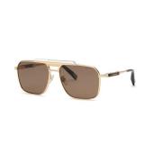 Roséguld solbriller med brune linser
