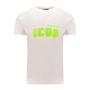 Hvid Crew-neck T-shirt Kortærmet