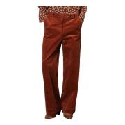 Corduroy Wide-Leg Trousers with Pockets