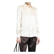 Satin Classic Collar Silk Shirt