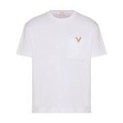 Guld-tone Logo Bomuld T-shirts og Polos