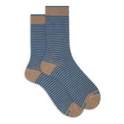 Italienske korte sokker med Windsor-striber
