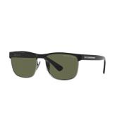 Stilfulde solbriller i Gunmetal Black/Green