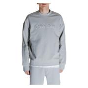 Præget Logo Sweatshirt Kollektion Bomuld Polyester Elastan