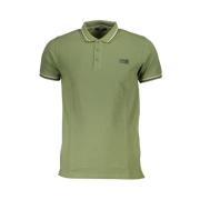 Grøn Bomuld Polo Shirt med Print