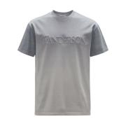 Grå Bomulds T-shirt med Gradienteffekt