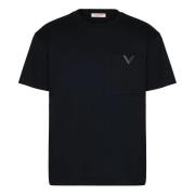 Sort Metallic V-Detalje T-shirts Polos