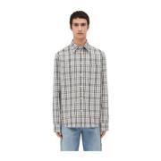 Hvid Poplin Button-Up Skjorte