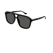 Aviator Solbriller Sort Acetat Trendy