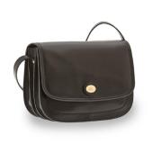 Sort Læder Crossbody Taske