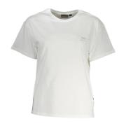 Stilfuldt hvidt T-shirt med print