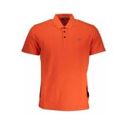 Rød Polo Shirt med Broderi