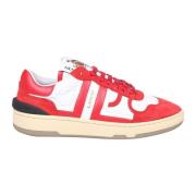 Rød/hvid læder sneakers AW24