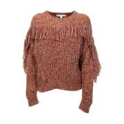 Frynset sweater i engelsk ribstrik