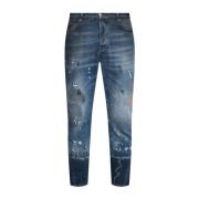 Forvitrede Navy Slim-Fit Jeans