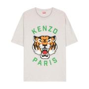 Grå T-shirts og Polos med Tiger Print