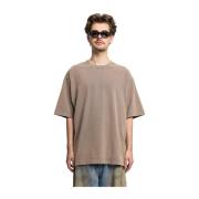 Taupe Brown Crew Neck T-Shirt