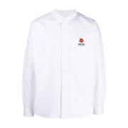 Hvid Logo Skjorte Knaplukning