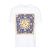 Grafisk Print Bomulds T-shirt