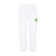 Logo Bomuld Sweatpants Elastisk Talje Manchetter