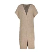 Beige Strikvest Gilet