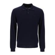 Uld Polo Sweater med Broderet Logo