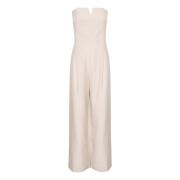 Slim-Fit Jumpsuit Silver Cloud