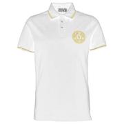 Herre Hvid Polo Shirt Logo Front