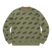 Omvendt Crewneck Lys Oliven