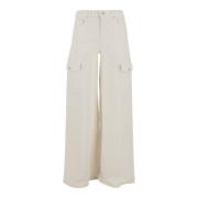 Hvid Denim Wide Leg Jeans