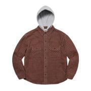 Begrænset udgave Houndstooth Flannel Hooded Shirt