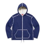 Faux Shearling Hooded Jacket Bright Navy