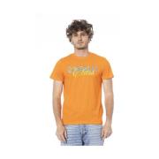 Orange Logo Print T-Shirt