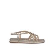 Glitrende rem sandal