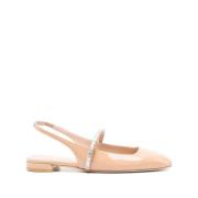 Rosa Ballerina Flats Krystal Dekoration