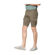 Slim Cargo Bermuda i Stretch Satin