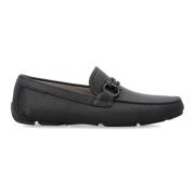 Premium Læder Loafers Nero Lysegrå