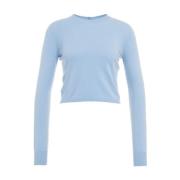 Blå Cashmere Sweater Strikvarer AW24