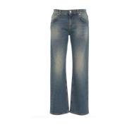 Blå Straight Leg Jeans 'Zoe'