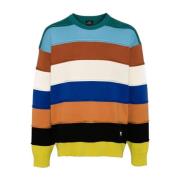 Stribet Crewneck Sweater Multifarvet