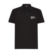 Sort Polo Krave Logo Patch T-shirt