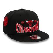 Sort Bulls Champion Patch Kasket