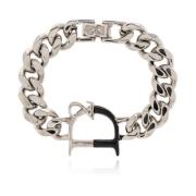 Statement Logo Armbånd Palladium/Sort Metal