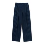 Stribet Denim Palazzo Jeans